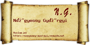 Négyessy Györgyi névjegykártya