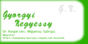 gyorgyi negyessy business card
