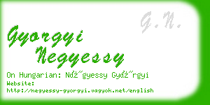 gyorgyi negyessy business card